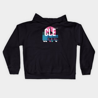 Cleveland (CLE) Airport // Sunset Baggage Tag Kids Hoodie